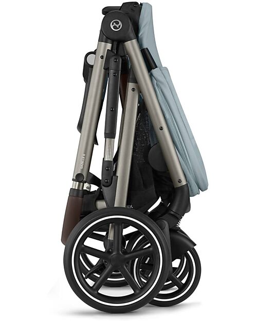 Cybex Gazelle S Stroller - Taupe Frame - Stormy Blue - from Birth up to 4 Years - Multifunctional Double Pushchairs