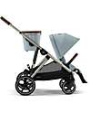 Cybex Gazelle S Stroller - Taupe Frame - Stormy Blue - from Birth up to 4 Years - Multifunctional Double Pushchairs