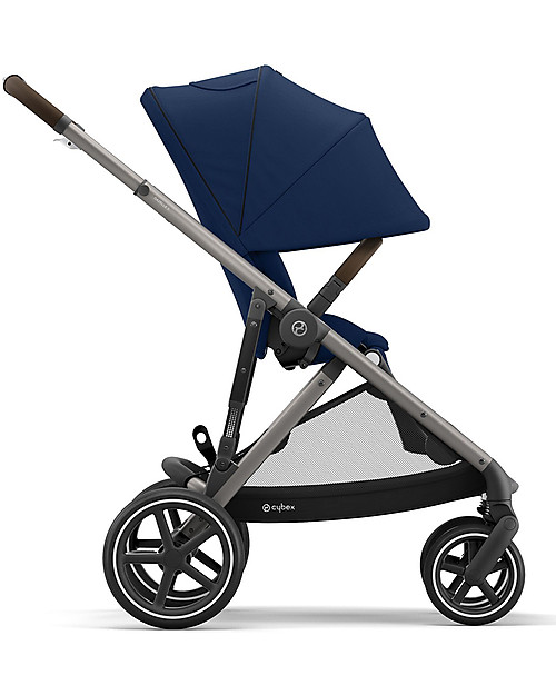 Cybex Gazelle S Stroller - Taupe/Navy Blue - From Single to Double! Double Pushchairs