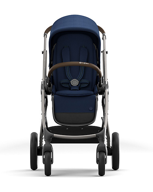 Cybex Gazelle S Stroller - Taupe/Navy Blue - From Single to Double! Double Pushchairs