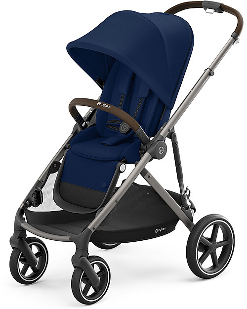 Cybex Gazelle S Stroller - Taupe/Navy Blue - From Single to Double! Double Pushchairs