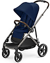 Cybex Gazelle S Stroller - Taupe/Navy Blue - From Single to Double! Double Pushchairs