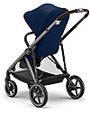 Cybex Gazelle S Stroller - Taupe/Navy Blue - From Single to Double! Double Pushchairs