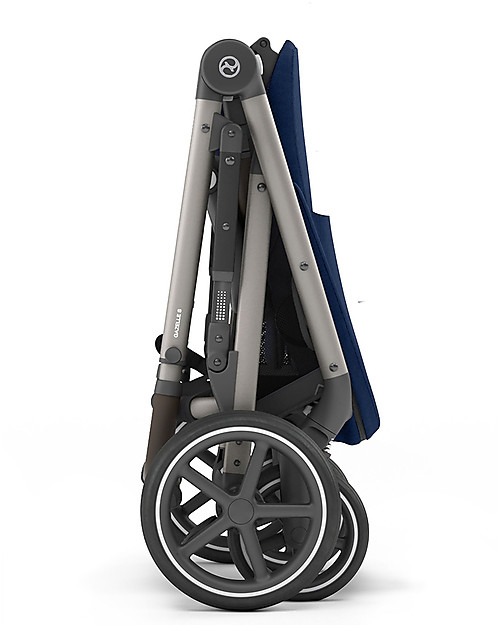 Cybex Gazelle S Stroller - Taupe/Navy Blue - From Single to Double! Double Pushchairs