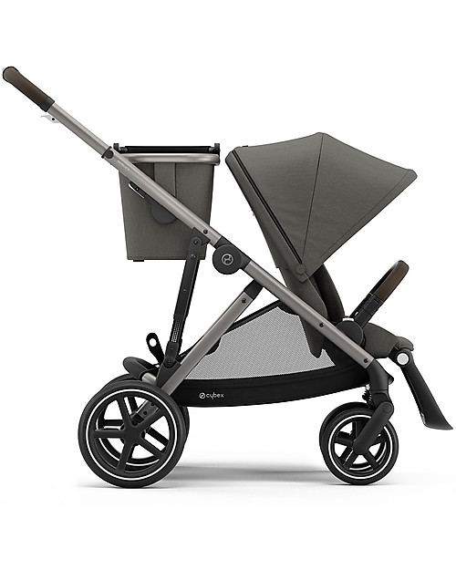 Cybex Gazelle S Stroller - Taupe/Soho Grey - From Single to Double! Double Pushchairs