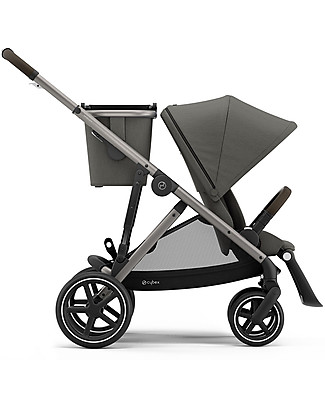 Cybex Gazelle S Stroller - Taupe/Soho Grey - From Single to Double! Double Pushchairs