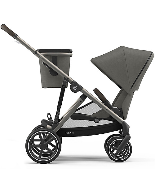 Cybex Gazelle S Stroller - Taupe/Soho Grey - From Single to Double! Double Pushchairs