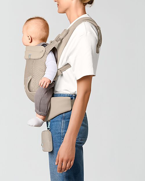 Cybex Laya Carrier - Almond Beige - Ergonomic and Breathable from Birth up to 3 Years Baby Carriers