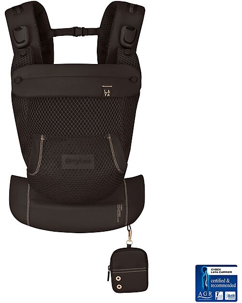 Cybex Laya Carrier - Chocolate Brown - Ergonomic and Breathable from Birth up to 3 Years Baby Carriers
