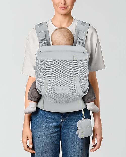 Cybex Laya Carrier - Fog Grey - Ergonomic and Breathable from Birth up to 3 Years Baby Carriers