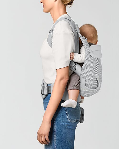 Cybex Laya Carrier - Fog Grey - Ergonomic and Breathable from Birth up to 3 Years Baby Carriers