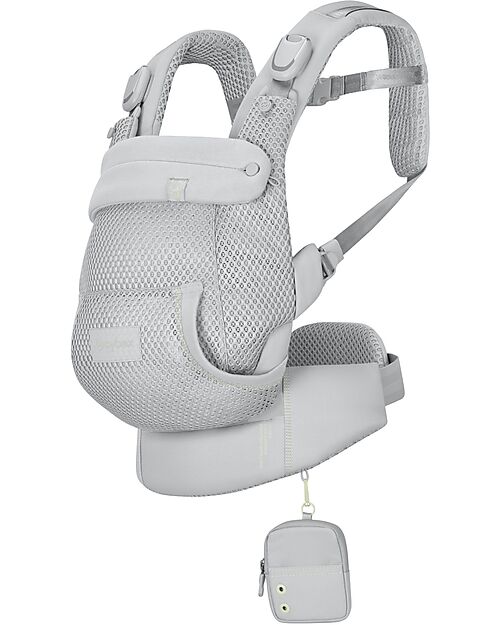 Cybex Laya Carrier - Fog Grey - Ergonomic and Breathable from Birth up to 3 Years Baby Carriers
