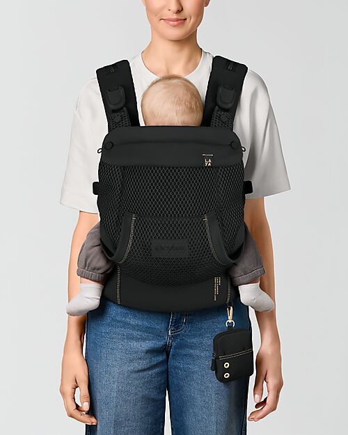 Cybex Laya Carrier - Magic Black - Ergonomic and Breathable from Birth up to 3 Years Baby Carriers