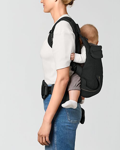 Cybex Laya Carrier - Magic Black - Ergonomic and Breathable from Birth up to 3 Years Baby Carriers