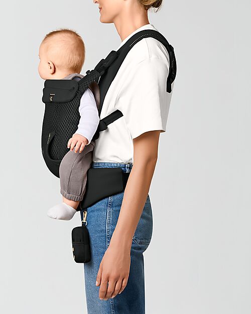 Cybex Laya Carrier - Magic Black - Ergonomic and Breathable from Birth up to 3 Years Baby Carriers