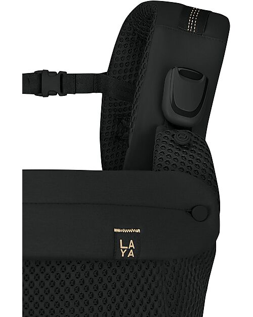 Cybex Laya Carrier - Magic Black - Ergonomic and Breathable from Birth up to 3 Years Baby Carriers