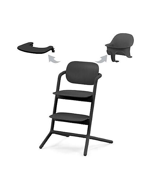 Cybex Lemo 3in1 Evolutive Highchair - Stunning Black/Black High Chairs