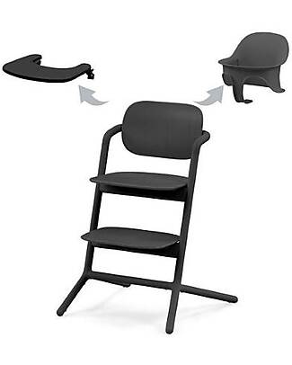 Cybex Lemo 3in1 Evolutive Highchair - Stunning Black/Black High Chairs