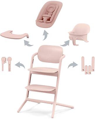 Cybex Lemo 4in1 Evolutive Highchair - Pearl Pink / Light Pink High Chairs