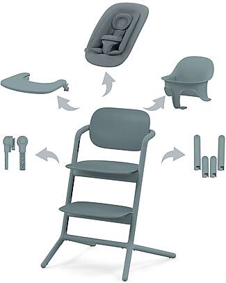 Cybex Lemo 4in1 Evolutive Highchair - Stone Blue / Mid Blue High Chairs