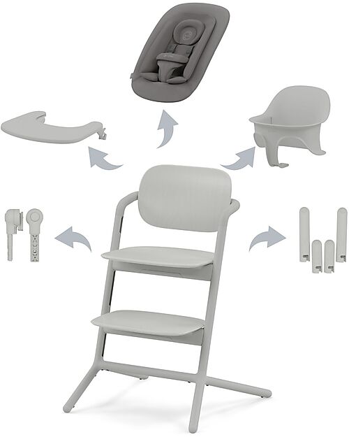 Cybex Lemo 4in1 Evolutive Highchair - Suede Grey / Mid Grey High Chairs