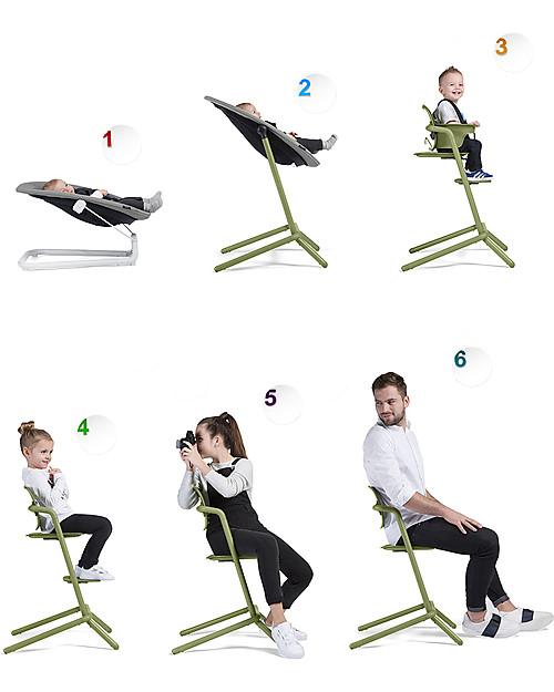 Cybex Lemo Highchair - Wood/Infinity Black - 0-99 years! High Chairs