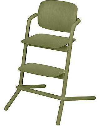 Cybex Lemo Highchair - Wood/Outback Green - 0-99 years! High Chairs