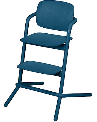Cybex Lemo Highchair - Wood/Twilight Blue - 0-99 years! High Chairs