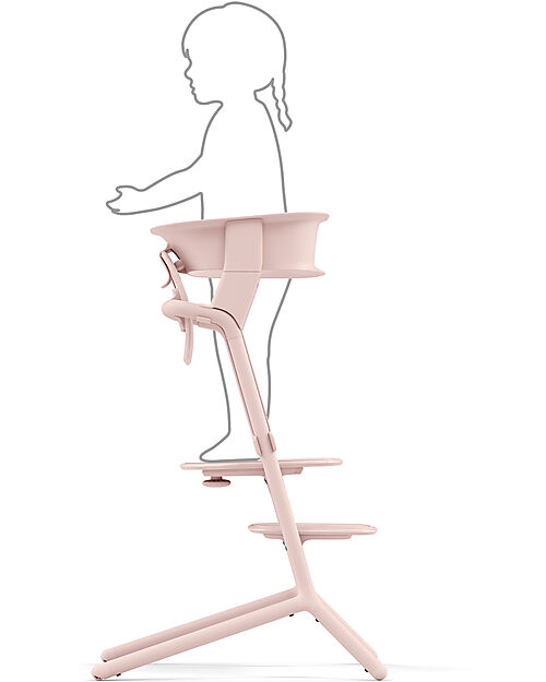 Cybex LEMO Learning Tower Set - Pearl Pink - Antislip Pads Included High Chairs