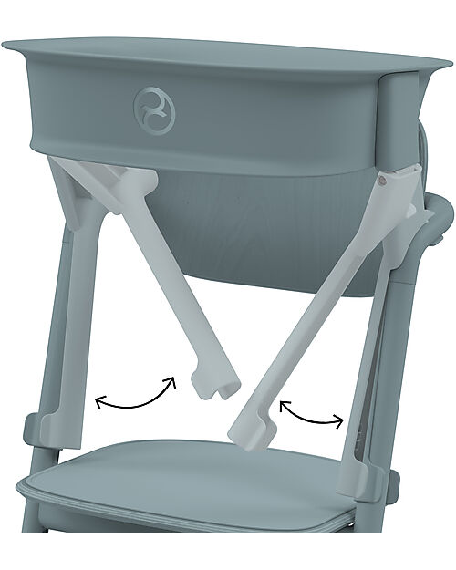 Cybex LEMO Learning Tower Set - Stone Blue - Antislip Pads Included High Chairs