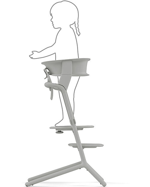 Cybex LEMO Learning Tower Set - Suede Grey - Antislip Pads Included High Chairs