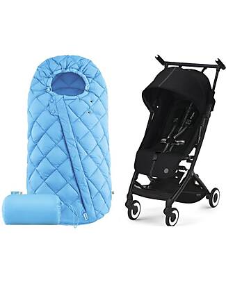 Cybex Libelle 2 Compact Stroller + Travel Bag Bundle - Beach Blue