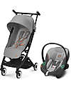 Cybex Libelle Stroller + Aton S2 i-Size Duo - Lava Grey/Mid Grey Trio and Duo Strollers