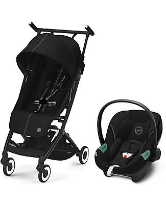 Cybex Libelle Stroller + Aton S2 i-Size Duo - Moon Black/Black Trio and Duo Strollers
