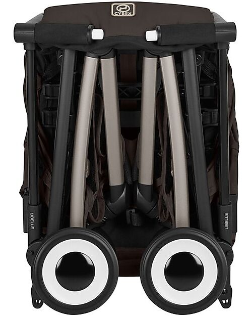 Cybex Libelle Stroller - Chocolate Brown - Taupe Frame - New Model Lights Strollers