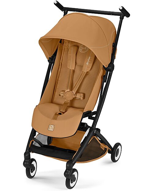 Cybex Libelle Stroller - Cinnamon Yellow - Black Frame - New Model Lights Strollers