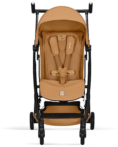 Cybex Libelle Stroller - Cinnamon Yellow - Black Frame - New Model Lights Strollers