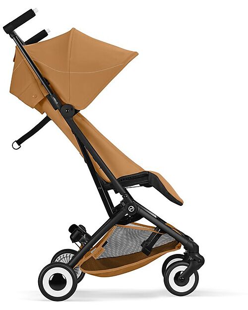 Cybex Libelle Stroller - Cinnamon Yellow - Black Frame - New Model Lights Strollers