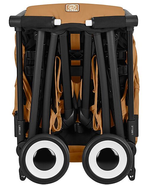 Cybex Libelle Stroller - Cinnamon Yellow - Black Frame - New Model Lights Strollers