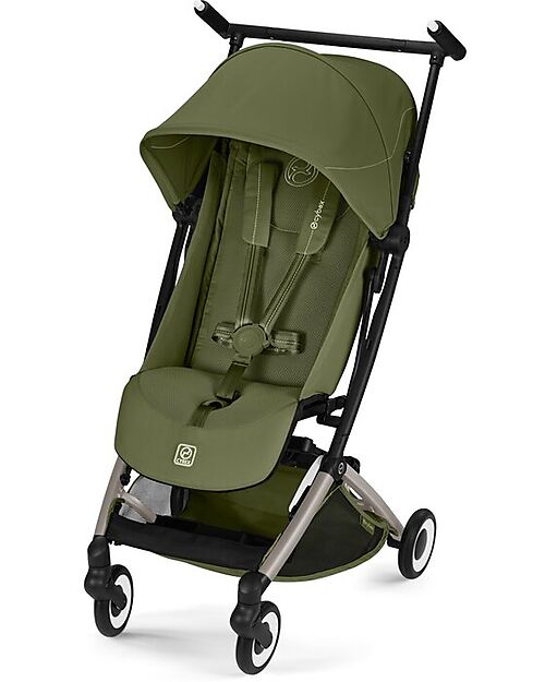Cybex Libelle Stroller - Moss Green - Taupe Frame - New Model Lights Strollers