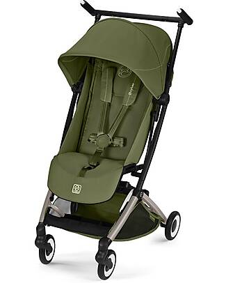 Cybex Libelle Stroller - Moss Green - Taupe Frame - New Model Lights Strollers