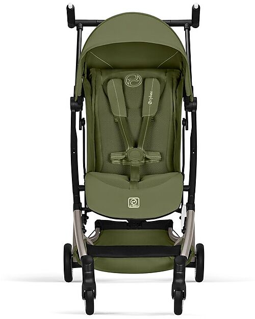 Cybex Libelle Stroller - Moss Green - Taupe Frame - New Model Lights Strollers
