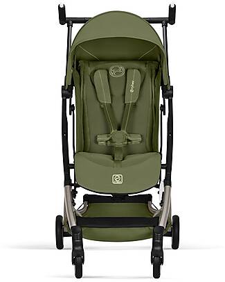 Cybex Libelle Stroller - Moss Green - Taupe Frame - New Model Lights Strollers