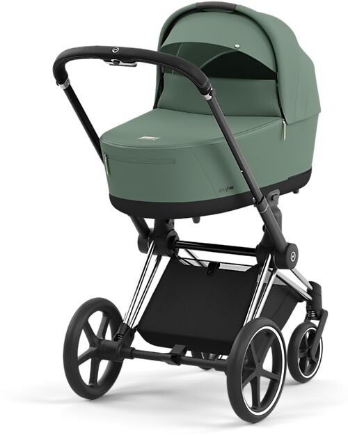 Cybex Lux Carrycot for Priam or E-Priam Stroller - Leaf Green - Memory Foam Mattress Pram Systems