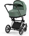 Cybex Lux Carrycot for Priam or E-Priam Stroller - Leaf Green - Memory Foam Mattress Pram Systems