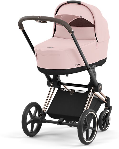 Cybex Lux Carrycot for Priam or E-Priam Stroller - Peach Pink - Memory Foam Mattress Pram Systems