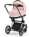 Cybex Lux Carrycot for Priam or E-Priam Stroller - Peach Pink - Memory Foam Mattress Pram Systems
