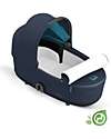 Cybex Lux Plus Mios Carry Cot -  Pearl Grey - Urban Style! - Concious Collection  Fabric Made from 21
Recycled Plastic Bottles Pram Systems