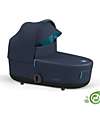 Cybex Lux Plus Mios Carry Cot -  Pearl Grey - Urban Style! - Concious Collection  Fabric Made from 21
Recycled Plastic Bottles Pram Systems