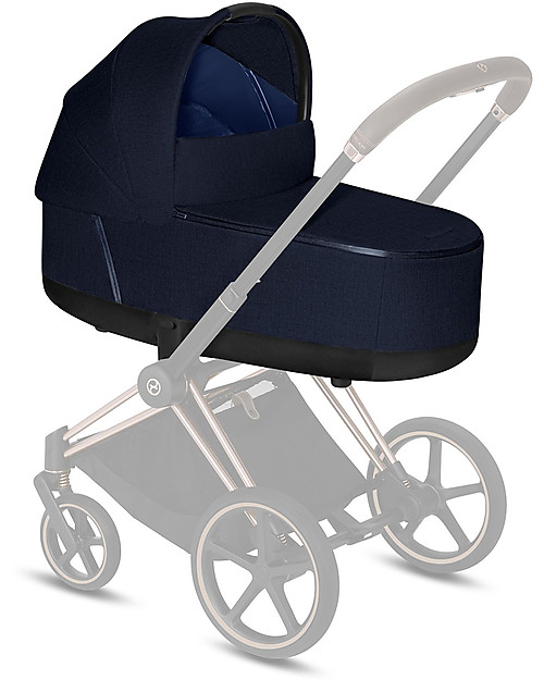 Cybex Lux Plus Priam Carry Cot - Midnight Blue - Comfy and Spacious! Pram Systems